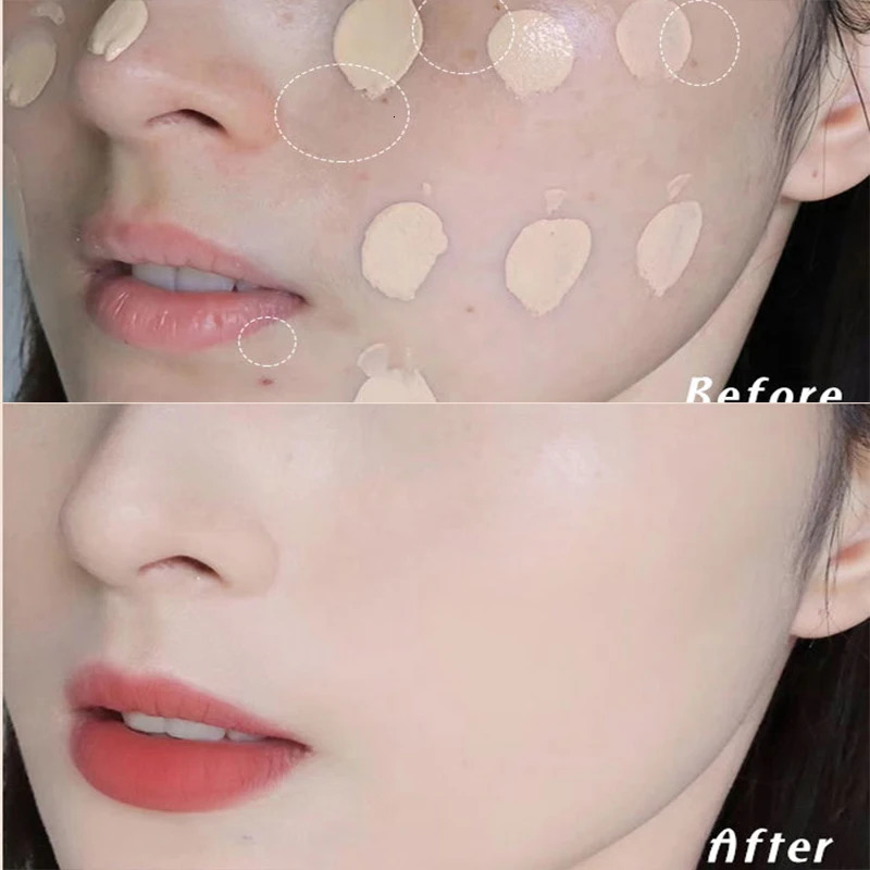 Mousse Foundation Cream Cushion Compact lasting Waterproofing Concealer High Coverage Foundation Korean Makeup Base 250812
