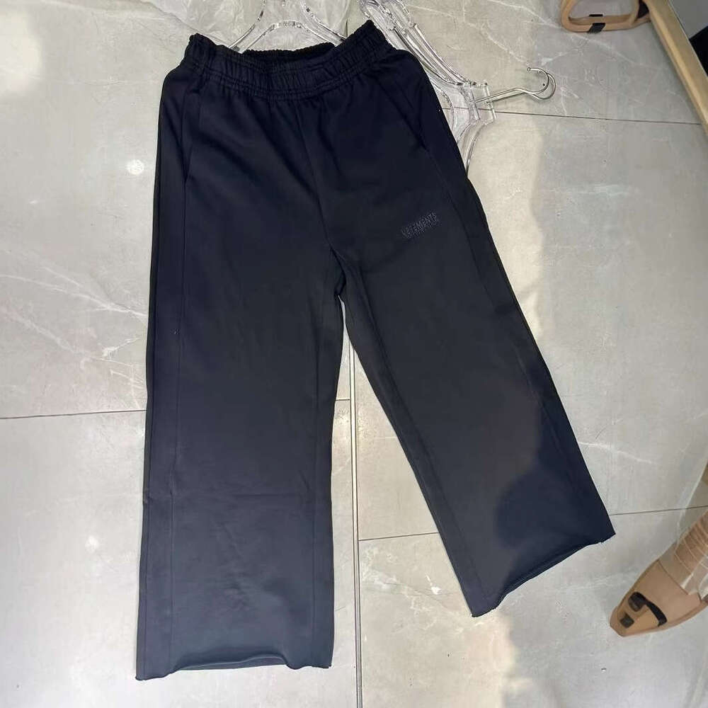 25FW New VTM American Style Trendy Brand Embroidered Letter Signature OS Loose Long Unisex Casual Pants