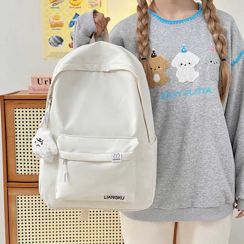 New Waterproof Nylon Women Backpack Female Travel Bag Backpacks Schoolbag for Teenage Girls Solid Color Bookbag Mochila Bookbag XJ250814