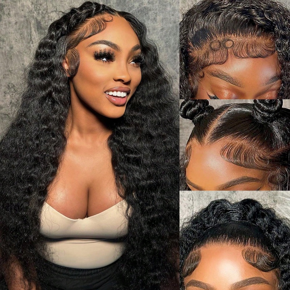 40 42 Inch 13x4 13x6 Hd Black Lace Frontal Wigs Loose Deep Wave Wig Ready To Wear Curly Wave Lace Front Wig Synthetic For Women