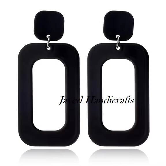 High-quality High-polished Shiny Handmade Colorful Resin fashion Earrings for Women Style Indian
