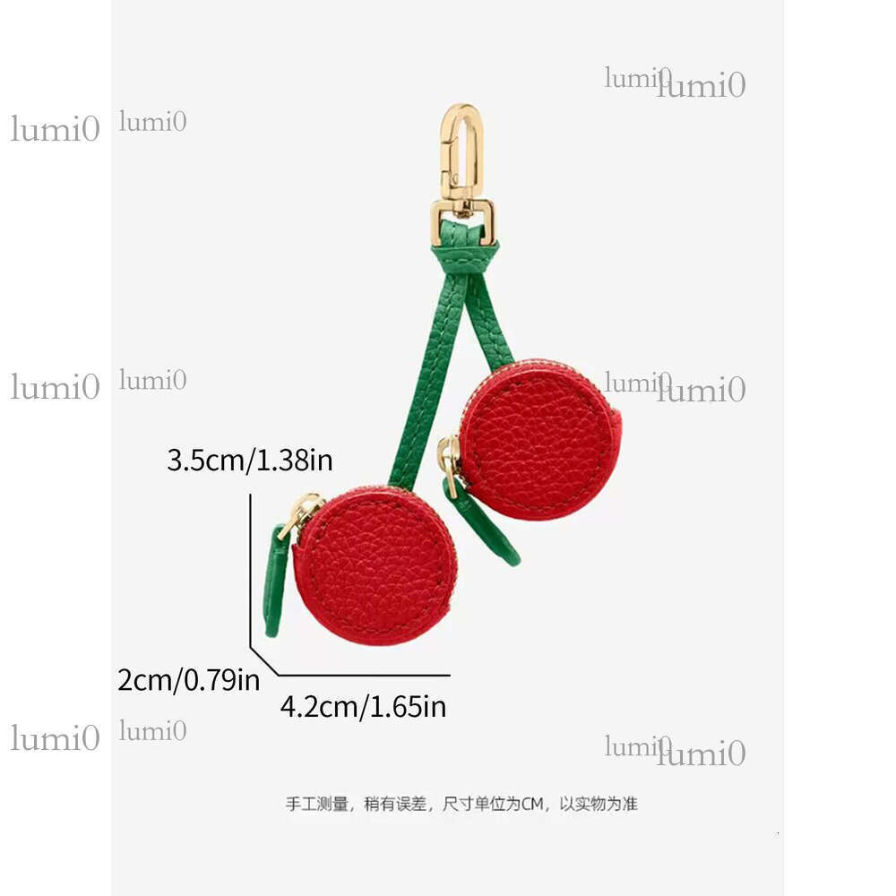 Cherry Fruit Keychain Mini Cute Coin Pouch Exquisite Small Versatile Accessory Bag Pendant