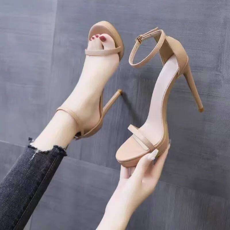 Women Open Toe Ankle Strap Stiletto Dress Sandals Elegant Wedding Party Shoes High Heel Summer Classic Sexy Pumps