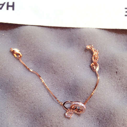 New Fashion Korean Style Bracelet Trendy Zircon Ring Circle Temperament Bangle Jewelry for Women S00278