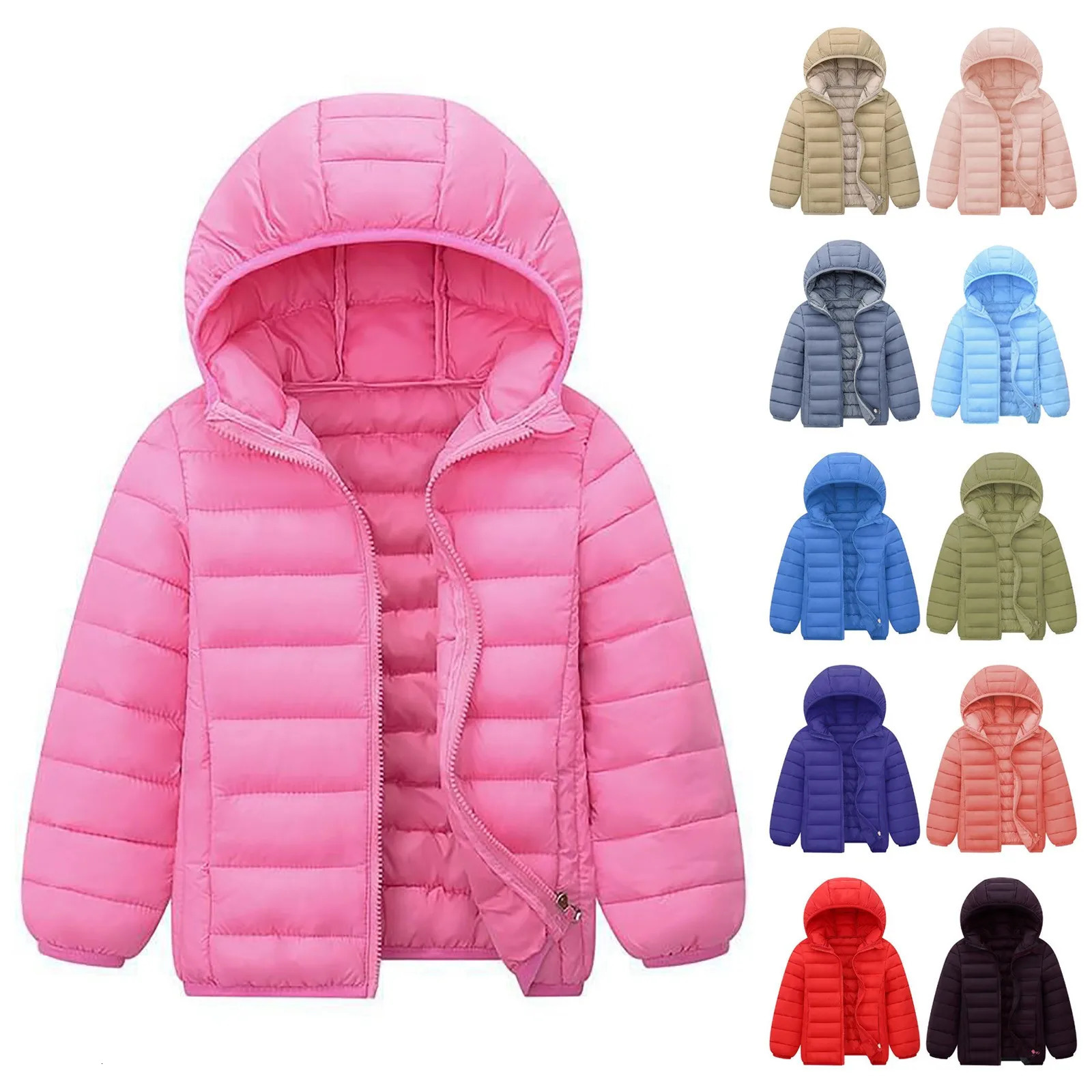 Hooded Lightweight Down Jackets Children Boy Girl Baby Coat Autumn Winter Outerwear Casual Clothing Kids Christmas Birthday Gift 250813