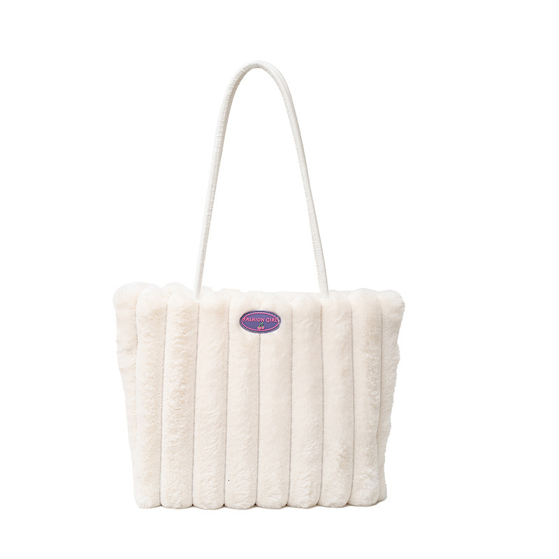 Luxury Brand Designer Bag Autumn Winter Fluffy Bag For Women 2025 New Style Commuting Large Casual Shoulder Bag Large Capacity Tote Bag