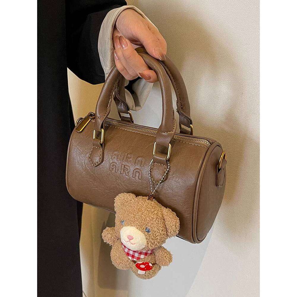 Korean INS Cute Handbag for Women 2025 New NEW free shipping Autumn Winter Boston High-end Feel Shoulder Bag