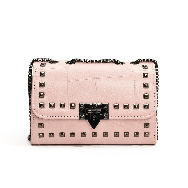 Luxury Brand Designer Bag Single Shoulder Bag Chain Rivet Lock Casual Versatile Underarm Bag Simple Texture Commuter Motorcycle Style Bag For Women