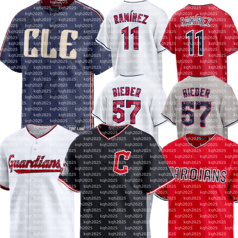 Guardians custom Baseball Jersey Jose Ramirez Steven Kwan Shane Bieber Tanner Bibee Bo Naylor Lane Thomas Carlos Santana Kyle Manzardo Brayan Rocchio Gabriel Arias