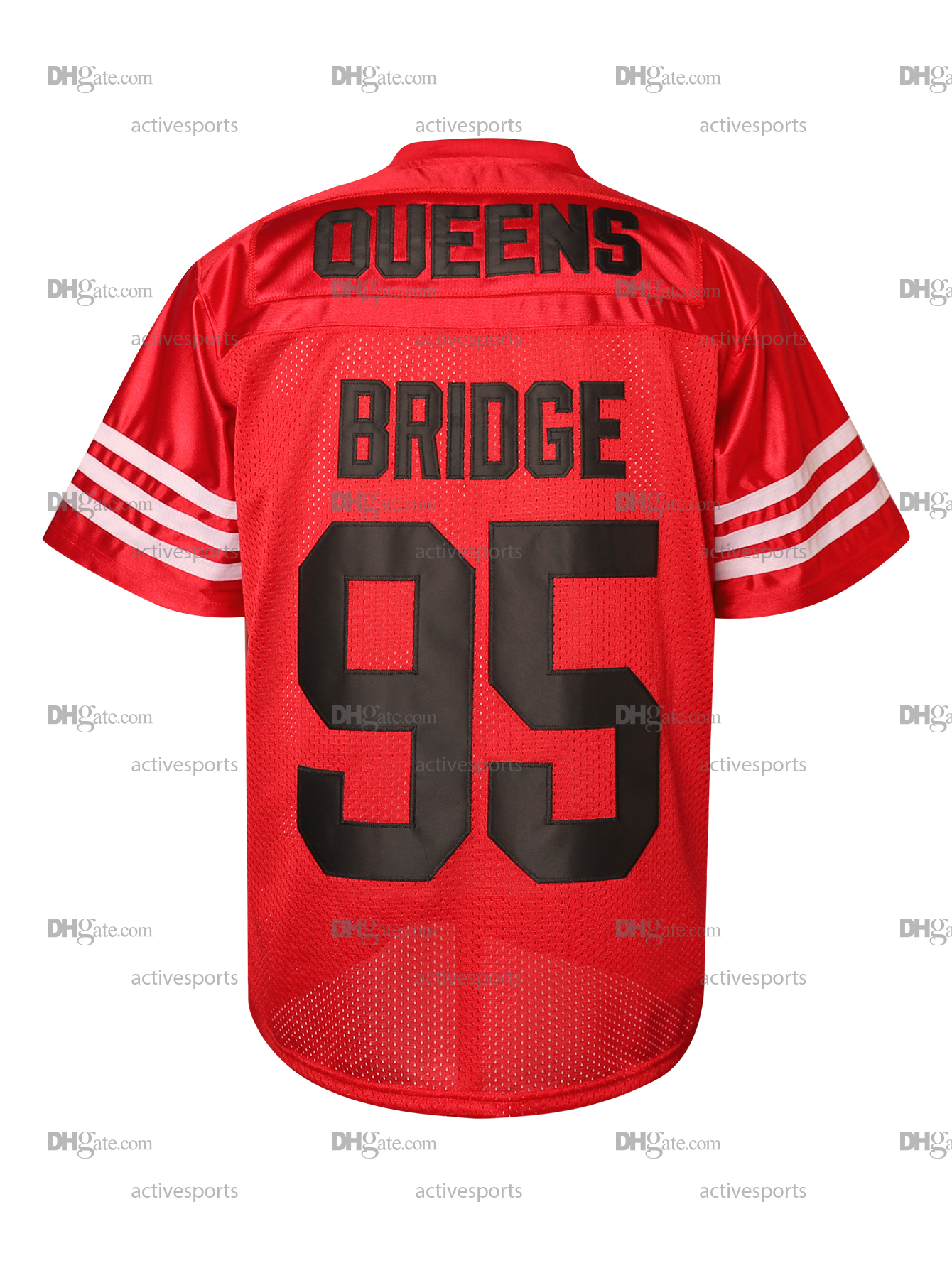 IN STOCK Mens HENNESSY 95 Bridge American Football Jersey QUEENS Double Stitched Name and Number Fsat Shipping