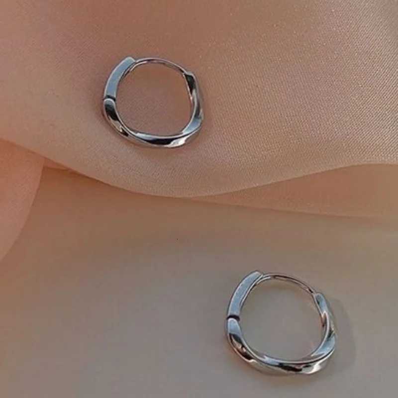 Geometric Wave Twisted Hoop Earrings for Women 2024 New Trend Simple Ear Buckle Jewelry Huggies XJ250814