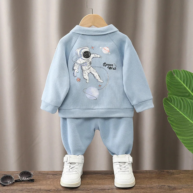 Children Set Spring and Autumn Korean version Boys Cartoon Casual Sports Coat Top Pants Fashion Kids garments 0-5 Year Old 250813