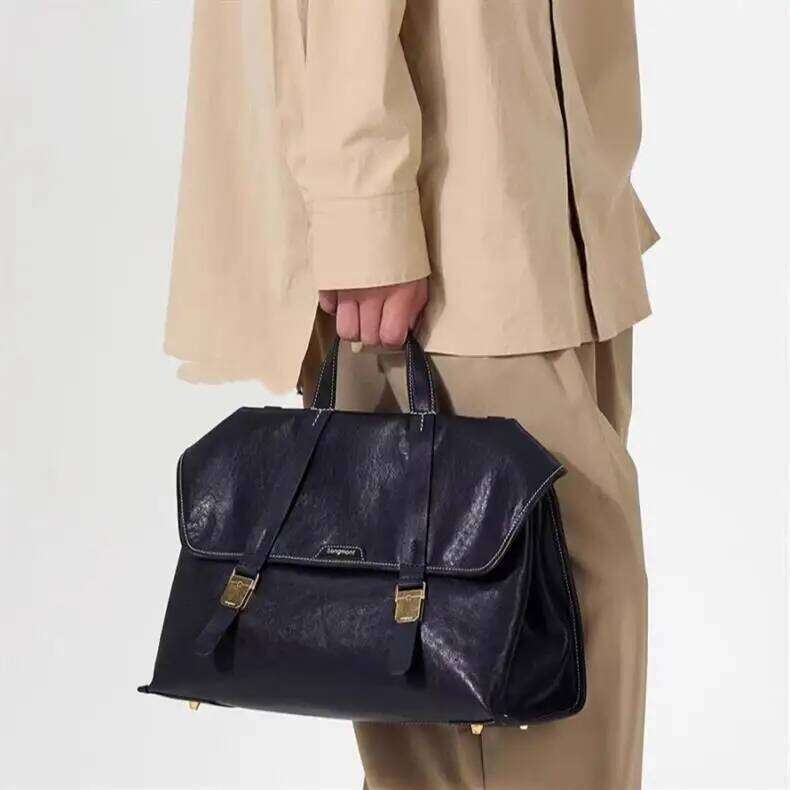 Tour Calendar Briefcase Double Shoulder Business Duty Large Capacity Women's Bag Denim Bags Soft