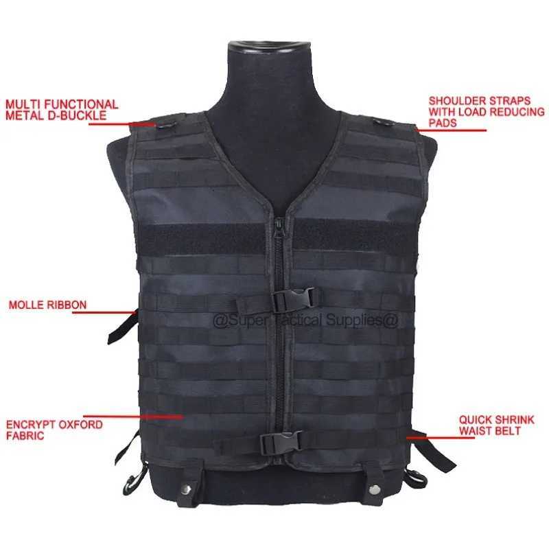 Adjustable Tactical Vest Field Hiking Load Carrier Hunting Vests Airsoft Molle Gear Security Guard Suit Breathable Sport Clothes Y250814