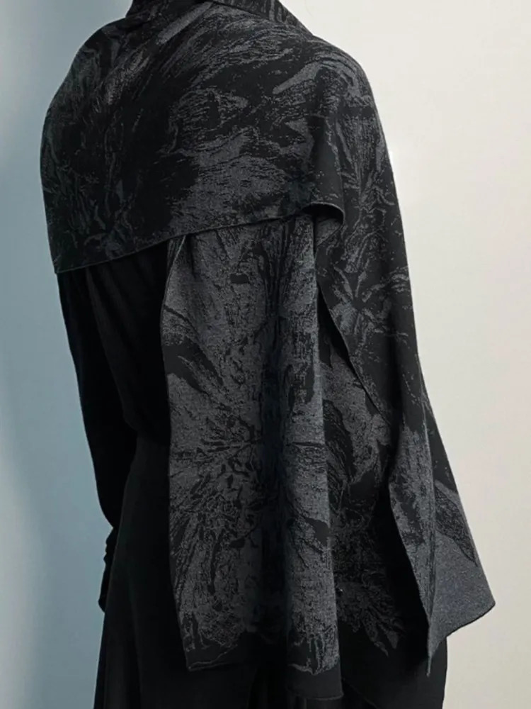 Y2k Gothic Graphic Womens Scarf Shawls Winter Warm Cashmere Scarves Men High Street Fashion Vintage Muffler Unisex 250813