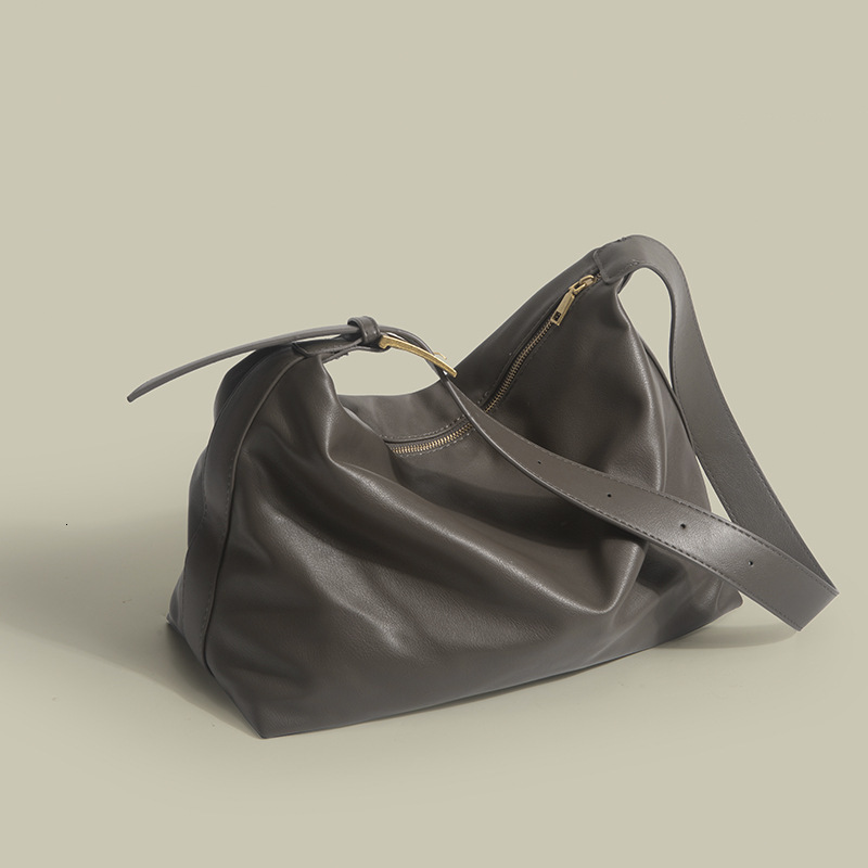 Korean and Japanese Soft Leather Lazy Wind Large Capacity Tote Ins Style Casual Fashion Shoulder Bag for Women