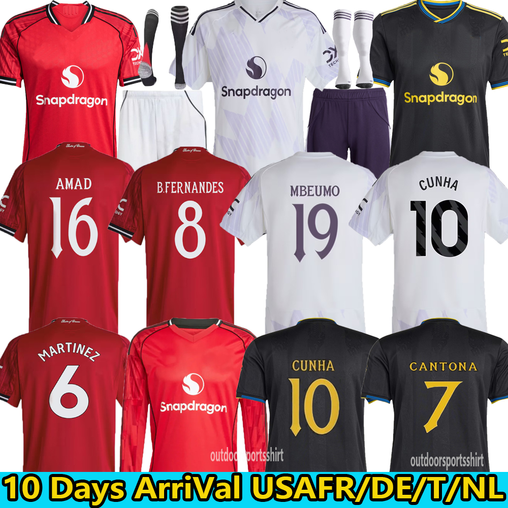 25 26 Cunha soccer jerseys CANTONA 7 Player ANTONY ERIKSEN Man B.FERNANDES SESKO 30 2025 2026 CASEMIRO Elanga GARNACHO MOUNT MARTINEZ HOJLUND MBEUMO football shirt