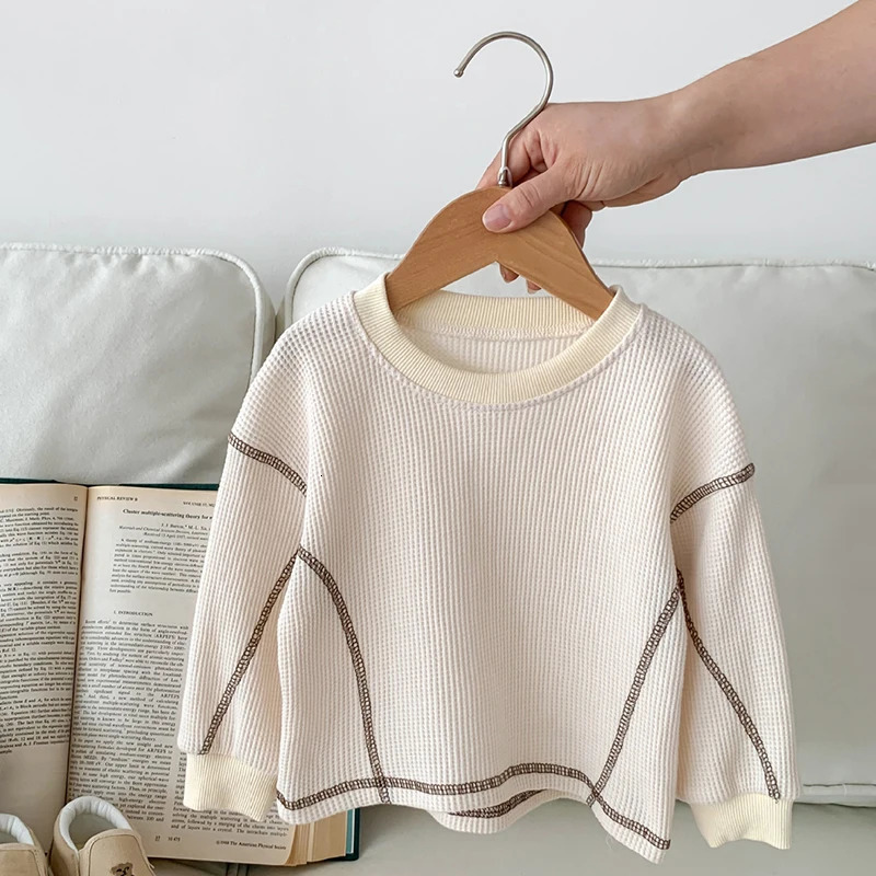 Spring born Baby Girl Boy Clothes Set Solid Color Long Sleeves Top Pants 2PCS Costume Leisure Sport Autumn Costume Suit 250813