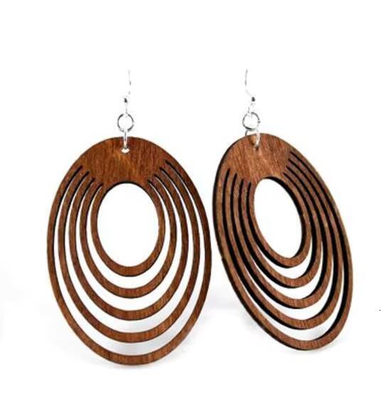 Indian Minimalist Geometric Exaggerated Tassel Long Wooden Earrings Hot Sale