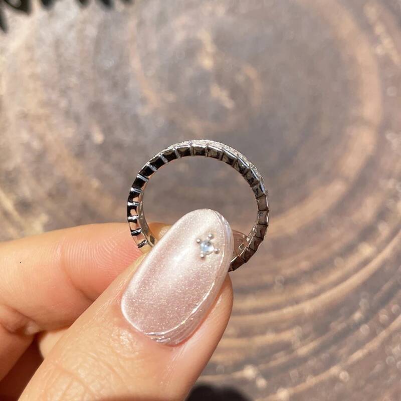 BXINY 2*3mm Emerald Cut All Moissanite Ring 925 Sterling Silver for Women D Color Diamond Eternity Wedding Band Fine Jewelry GRA