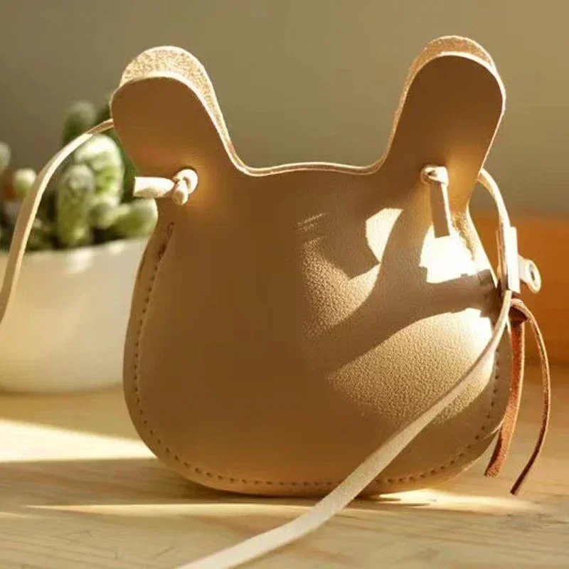 Cartoon Animal PU Leather Shoulder Bag Cute Bear Cross Body Messenger Bag For Children Soft Bunny Kids Toddler Girl Boy Purse 250813