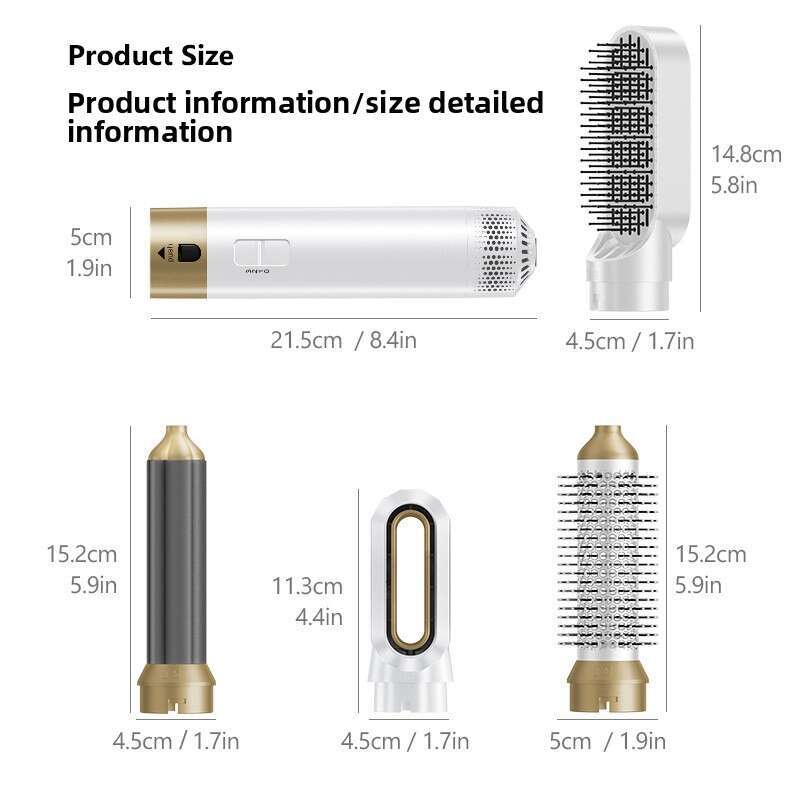 5-In-1 Dryer Hot Air Brush Multi-Functional Hair-Friendly Straightening And Dual-Use Large Waves Hair Styling Curling Iron Fully Automatic