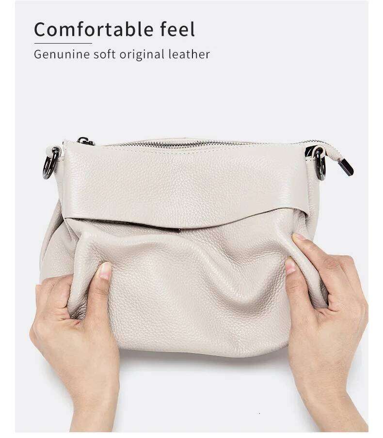 High Quality Real Handbag Ladies' Genuine Leather Shoulder Women's Casual Messenger Bags Versatile Crossbody Bag