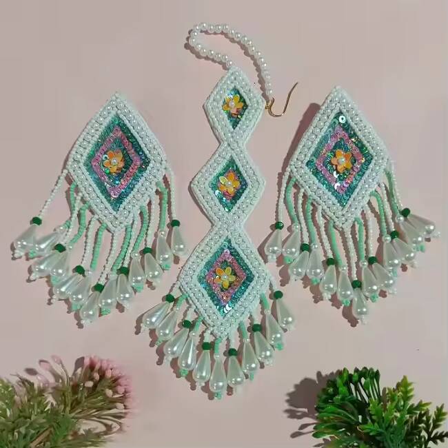 2025 New Bohemian Handmade Colorful Beaded Exaggerated Tassel Long Earrings Women's Accessories