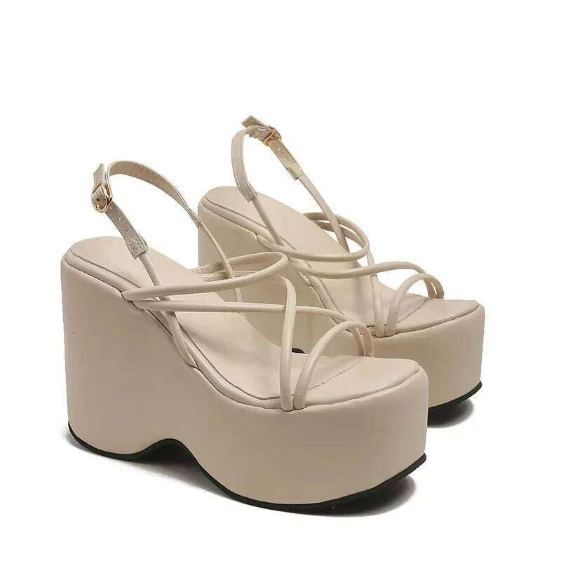 Platform Brand Design Woman's Sexy Sandals Punk Wedges High Heels Comfy Leisure Woman Shoes Designer Sandalias 2024