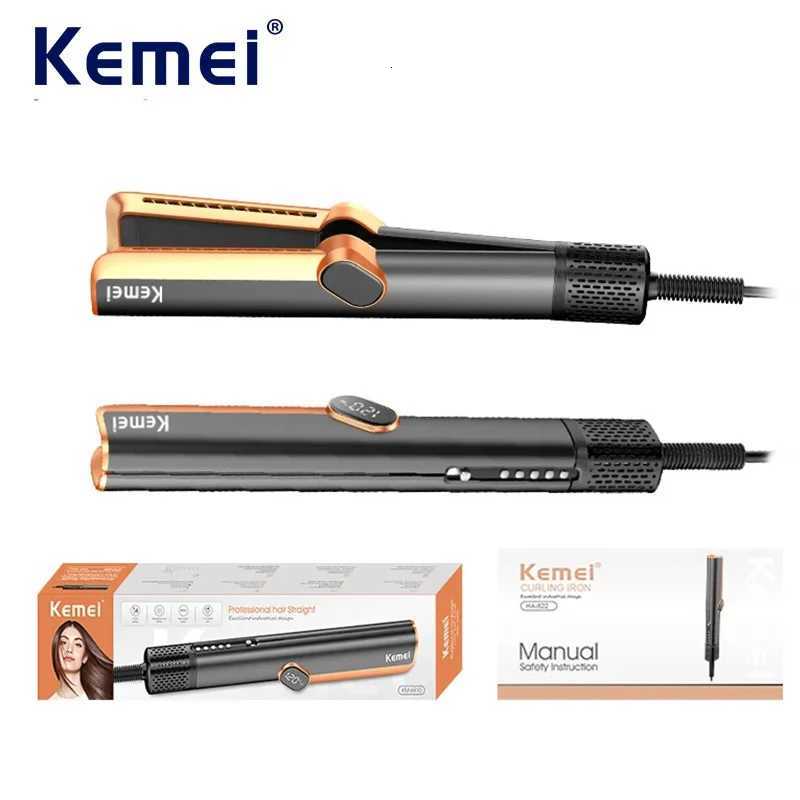 Kemei Hair Straightener Flat Iron for Thick Naturally Curly Hair Wet to Dry Straightening with Air Dries and Straightens Hair W250814