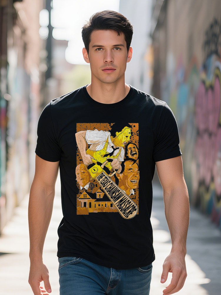 Casual Round Neck Print T-Shirt Men's Top a Gift for Men