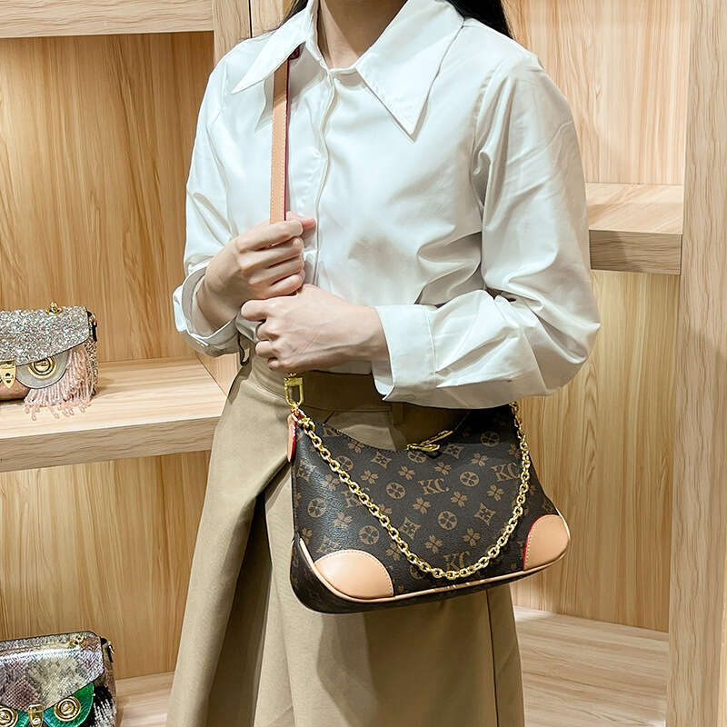 Vintage Floral 2025 New Luxury High-End Women's Shoulder Crossbody Underarm Bag