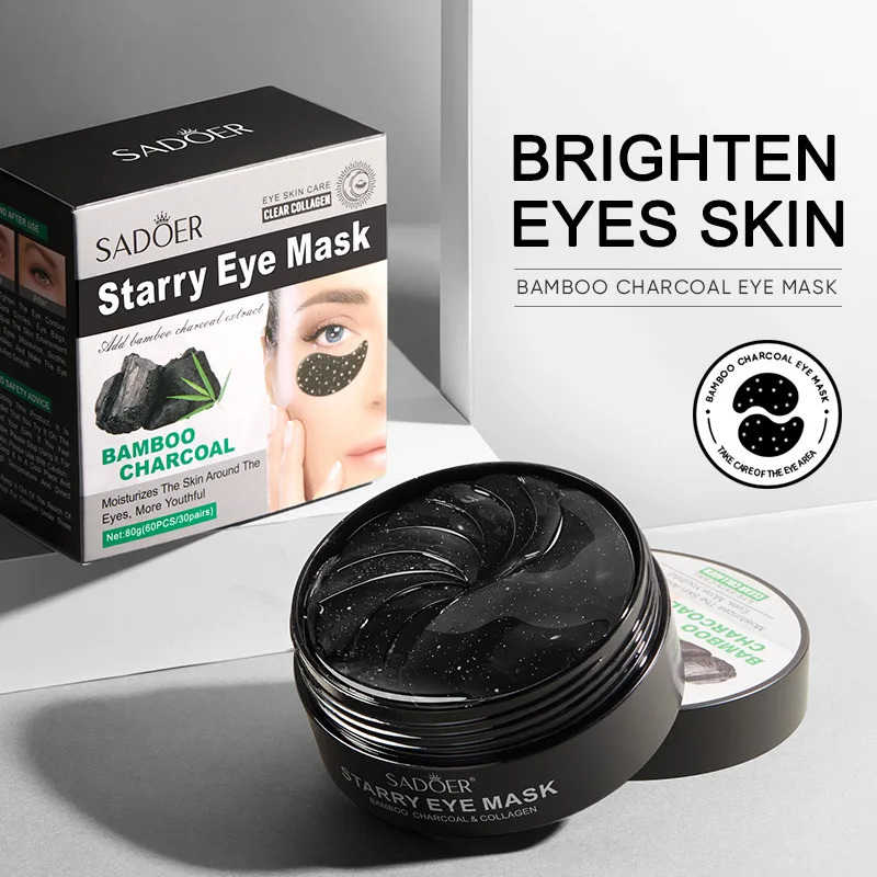 60pcs SADOER Rose Starry Collagen Eye Mask Dark Circles Eyes Bags Eye Patches Eyes Skin Care 250813