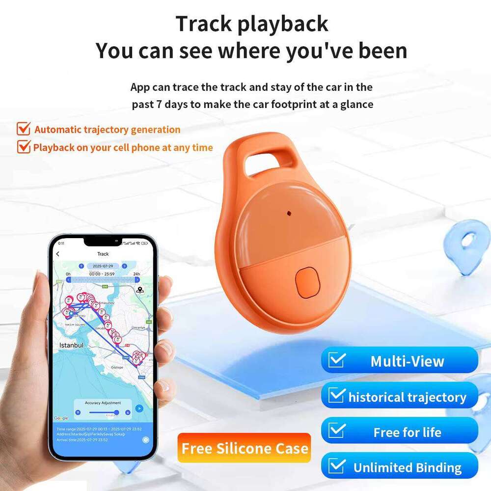 Portable Mini MFI Certified Pet Smart Google Findhub Anti-Lost Alarm Air Tag Tracker Locator Compatible with IOS and Android