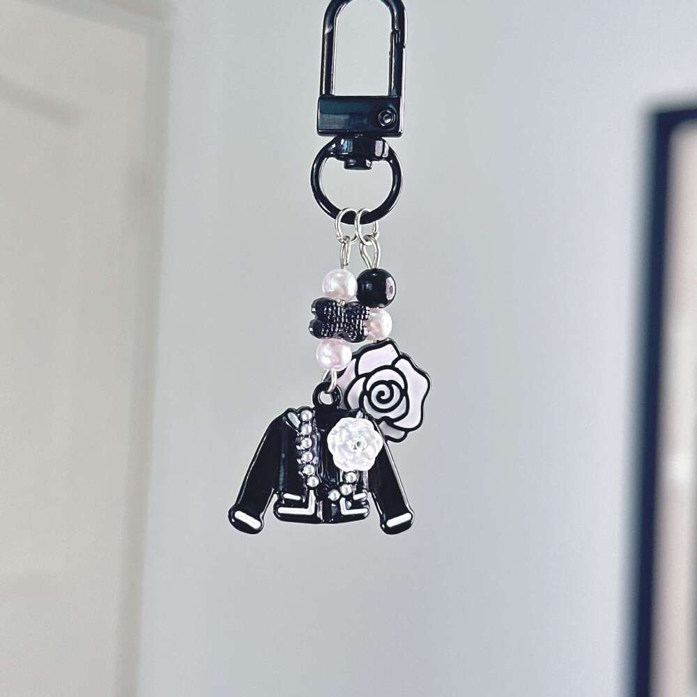 Bag Charms Designer Alloy Keychain charm Camellia small clothes for women Bag Pendant DIY Earphone Case Car Pendant