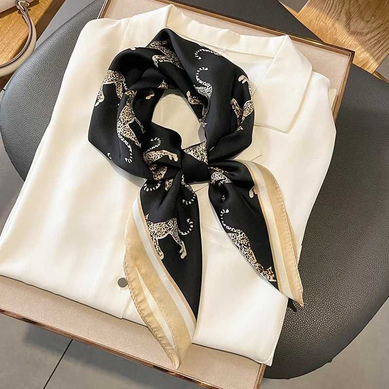 2024 Horse Print Silk Neck Scarf Female Square Hair Scarves Foulard Headband Shawls Wraps Neckerchief Bandana Women Z2508014