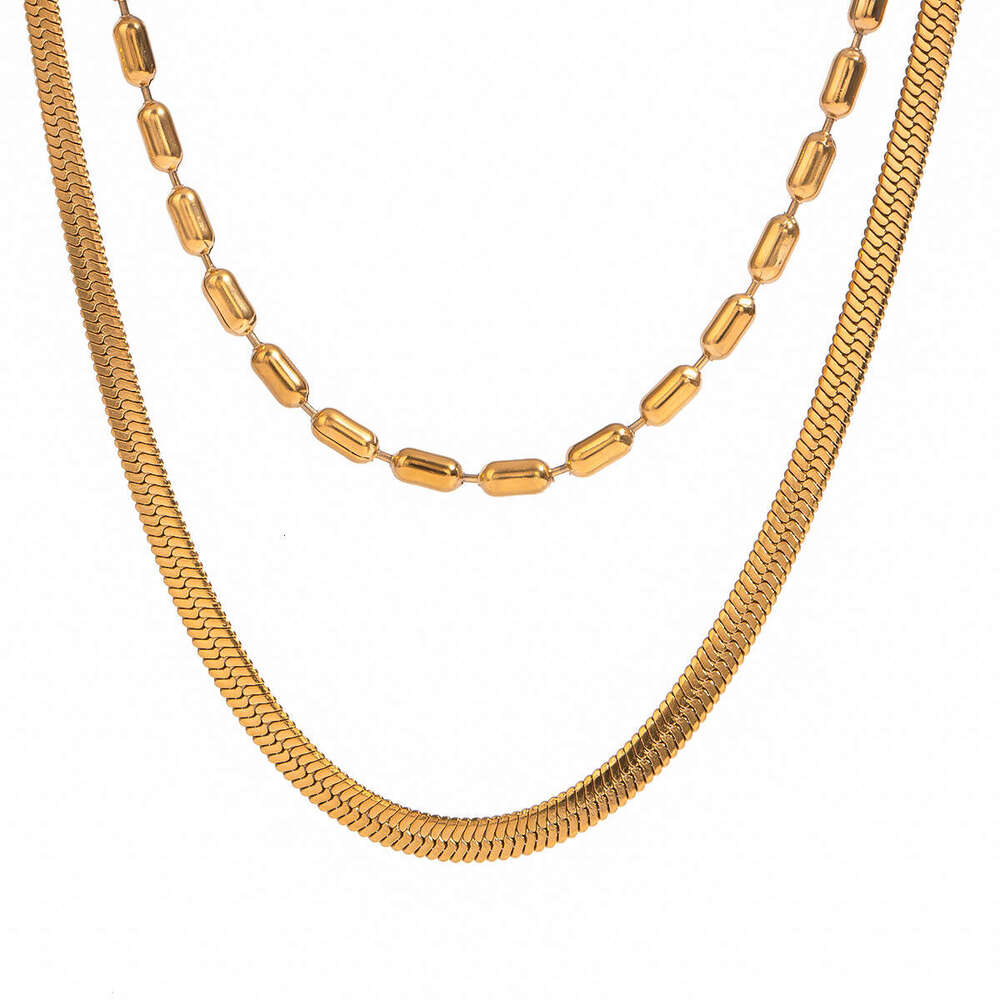 Designer for Women Layered Titanium Necklace Non-Fad Jewelry Light High-End Clavicle Chain Stainless Steel Accessories