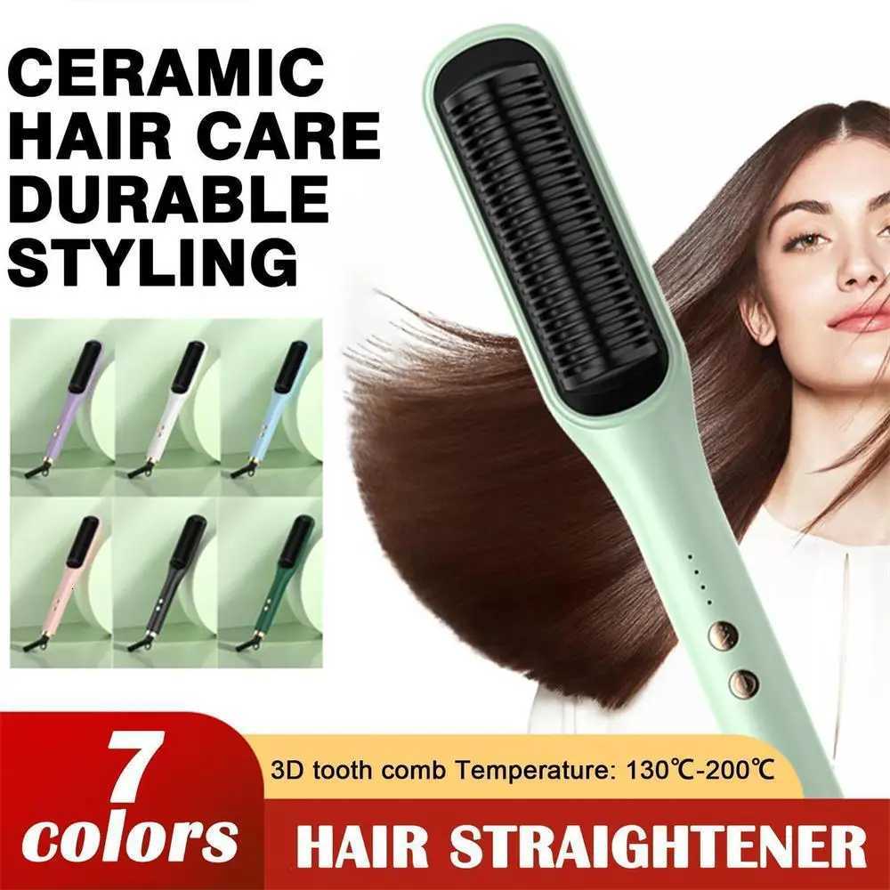 Fast Heating Hot Air Comb Multifunctional Electric Comb Curling Iron Styler Hair Straightener Brush Hair Straightening Brush W250814