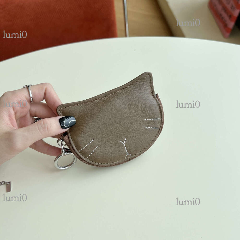INS Sheepskin Purse Texture Niche Soft Cute Small Cat Coin Lipstick Earphone Bag Pendant