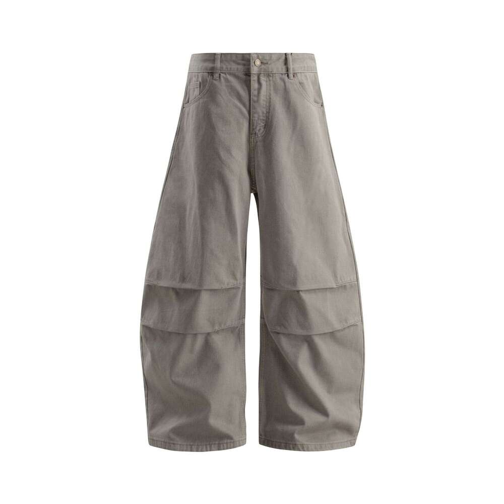 American Style Assut Color Block Scimitar Jeans Trendy Loose Wide-Leg Cargo Casual Pants B5