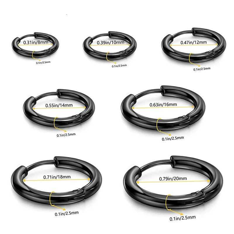 1PCS 2024 New Simple Stainless Steel Small Hoop Earrings for Women Men Cartilage Ear Piercing Jewelry Earrings Men Women XJ250814