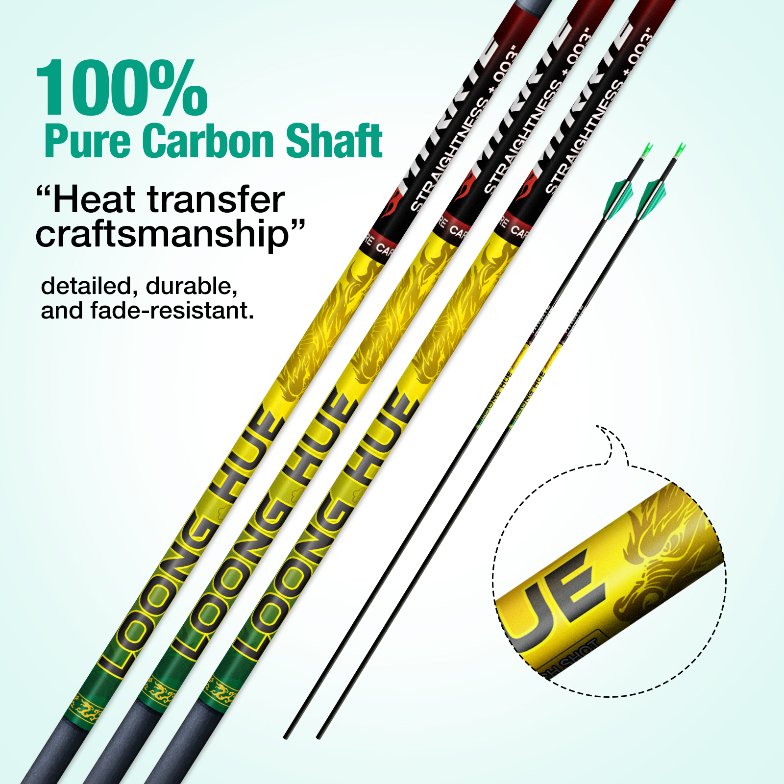 6Pcs Carbon Fiber Arrows without Arrowheads 31inch Hunting Arrows for Archery 4.2mm Targeting Arrows for Recurve Bow & Compound Bow Spine 350-1500