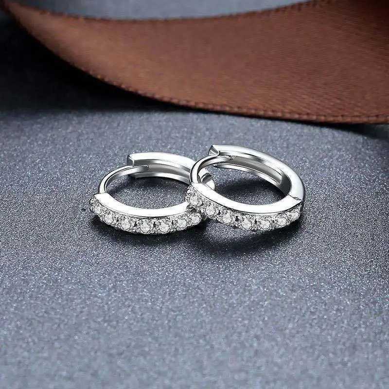 2025 New Korea Trend Luxury Gold Color Hoop Earrings for Women Charm Shiny Crystal Zircon Wedding Bride Jewelry Accessories XJ250814
