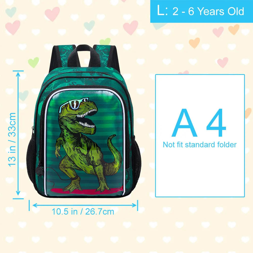 Backpack for Boys 13 Toddler Preschool Kids Bookbag Cute Animal Kindergarten Schoolbag 250813
