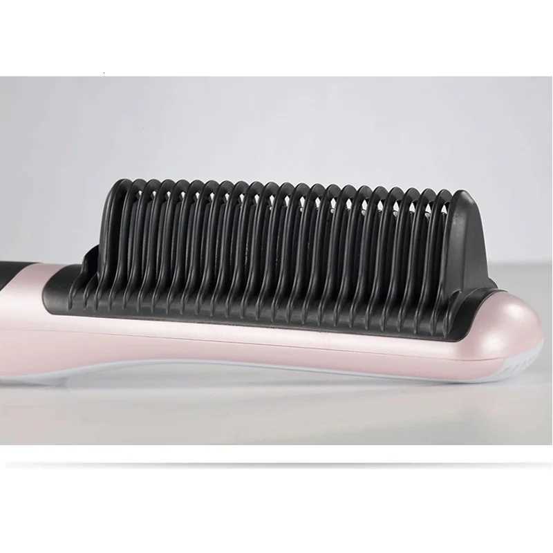 Professional Tourmaline Ceramic Heating Hair Straightener Comb Brush Curler Styling Tools Electric Hair Straightening Brushes W250814