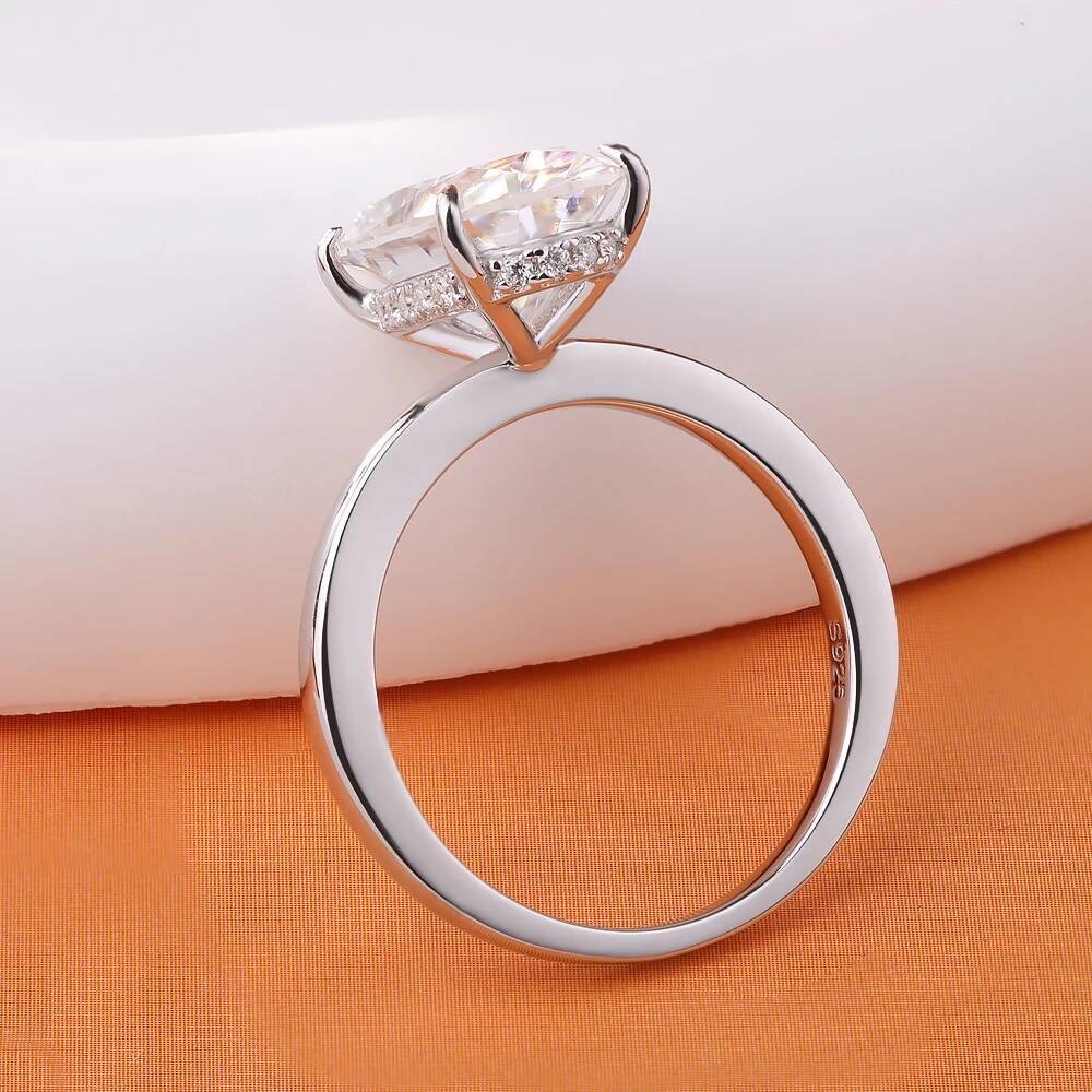 NKHOG 4.5CT Oval Moissanite Rings Women 925 Sterling Silver Engagement Wedding Diamond Band Fine Jewelry GRA Certified Wholesale