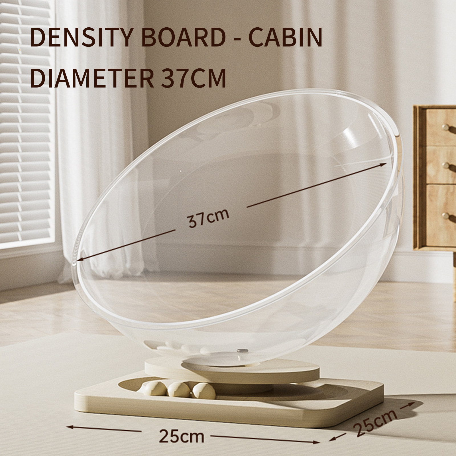 Space capsule cat nest, suitable for all seasons, warm in winter, acrylic solid wood turntable, cat nest, cool in summer, pet supplies