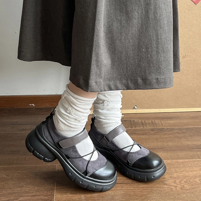 Autumn Chunky Women Sports Shoes Fashion Shallow Butterfly-knot Platform Sneakers Ladies Casual Flats Outdoor Mary Jane Shoe 250809