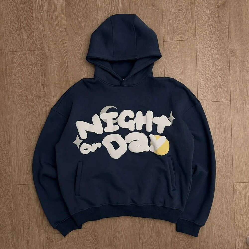 Simple Loose Versatile Hoodie Personality Foam Men and Women Pullover Sweatshirt Sweatpants