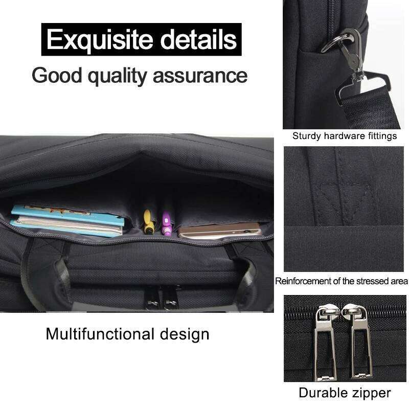 Large Briefcases For Men Canvas Tote 15.6 Inch Laptop Case Waterproof Work Bags Business Mens Shoulder Bag Office Messenger